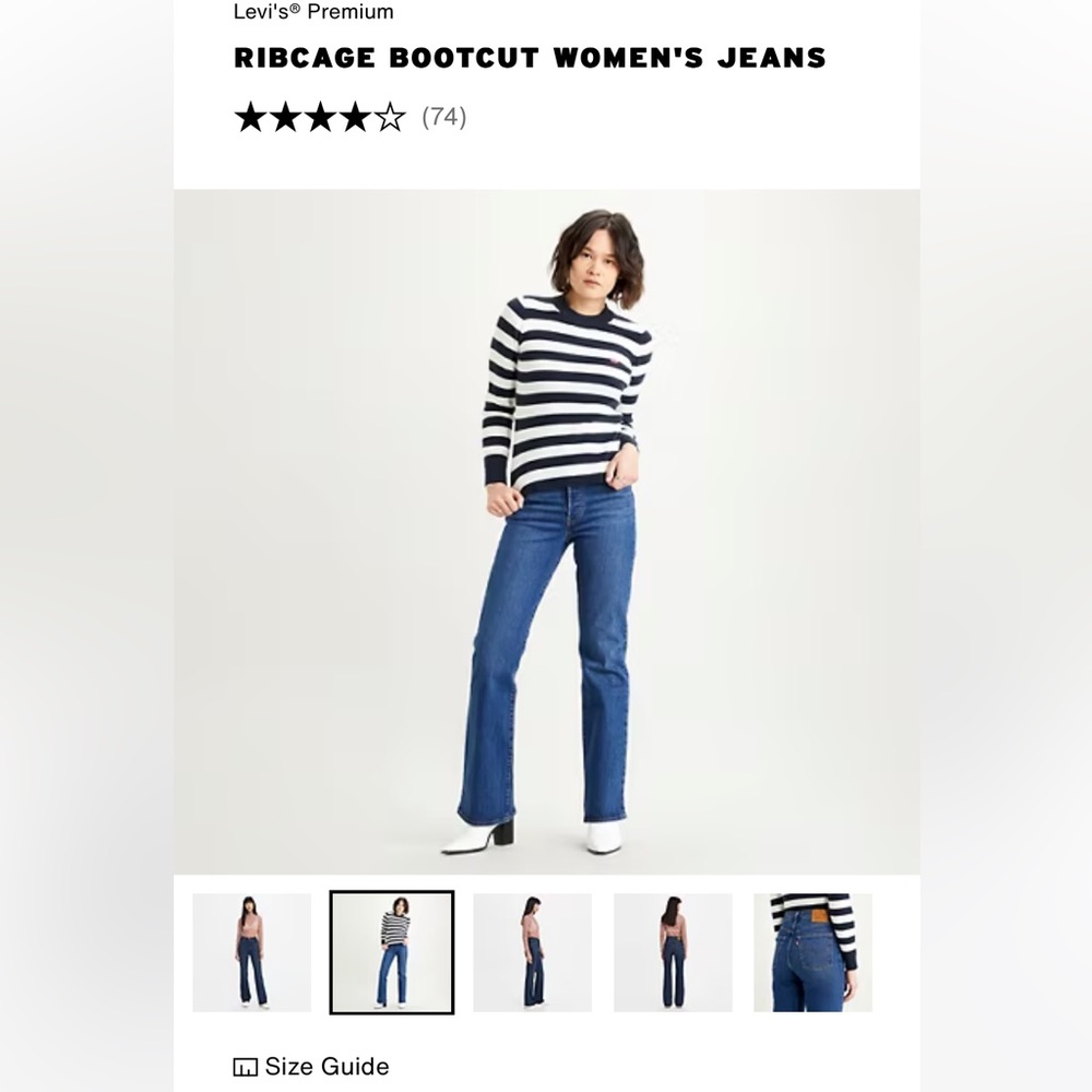 Levi’s ribcage bootcut jeans- used once!